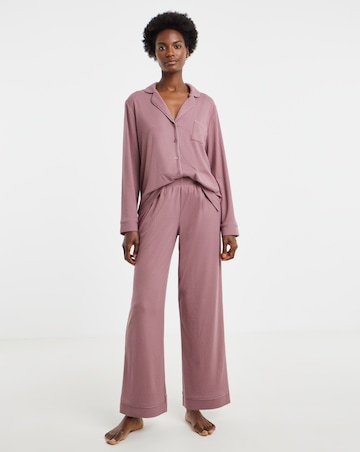 Figleaves Soft Knit Ribbed Pj Set