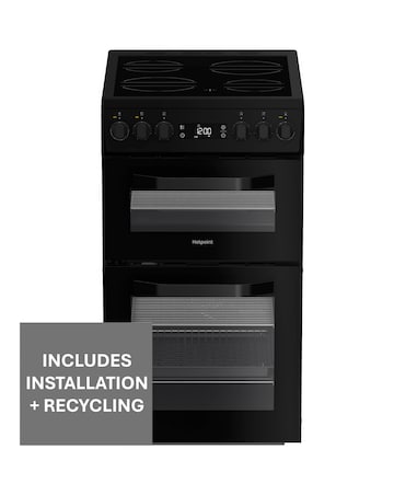 Hotpoint HDE5VDCB 50cm Electric Double Cooker Ceramic Hob - Black Installation