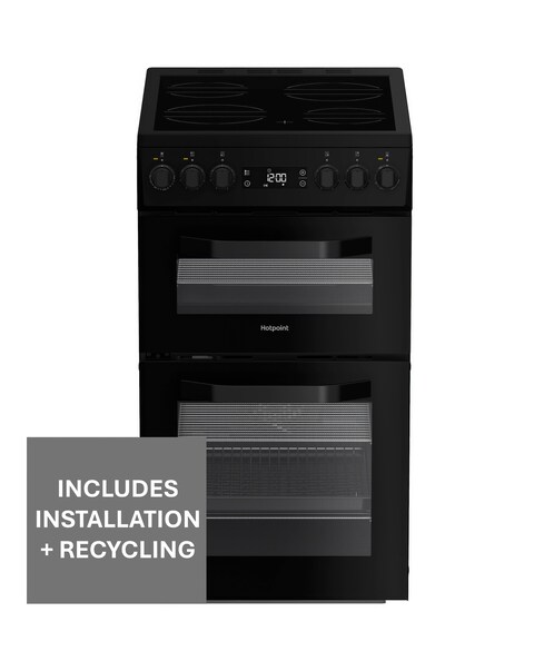 Hotpoint HDE5VDCB 50cm Electric Double Cooker Ceramic Hob - Black Installation