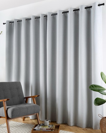 Curtina Plain Twill Eyelet Curtains