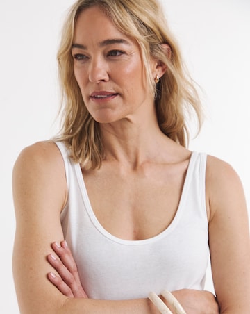 Pure Cotton White Reversible Vest