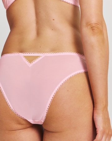 Ann Summers Tease & Trouble Flocked Spot Brazilian Brief Pink