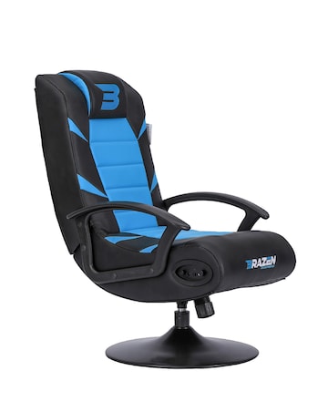 BraZen Pride 2.1 Bluetooth Surround Sound Gaming Chair - Blue