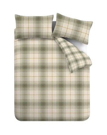 Catherine Lansfield Brushed Troon Check Duvet Cover Set