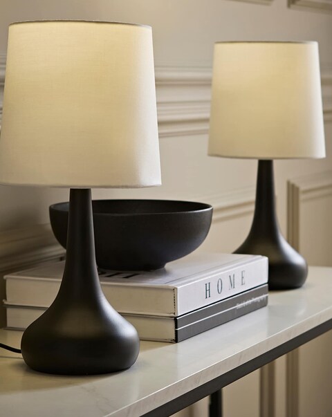 Teardrop Touch Pair of Table Lamps