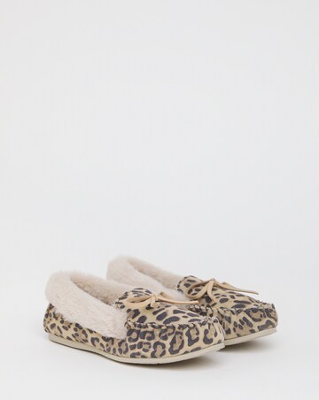 Fiora Classic Suede Moccasin Slippers - Extra Wide Fit (EEE)