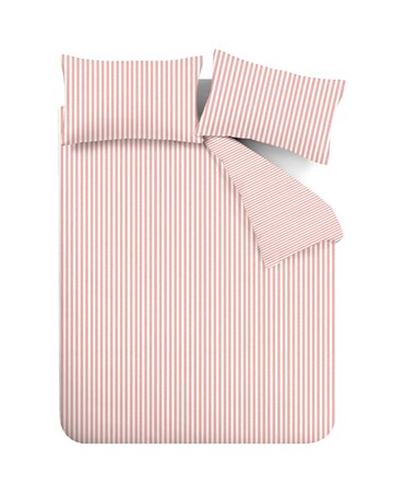 Catherine Lansfield Brushed Stripe Duvet Cover Set