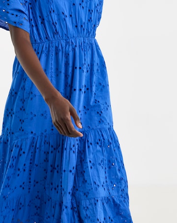 Pure Cotton Broderie Smock Dress