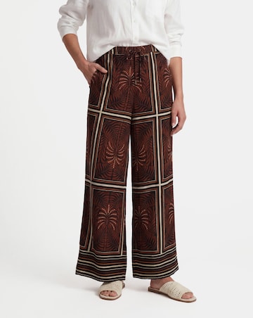 Spun Viscose Wide Leg Trouser