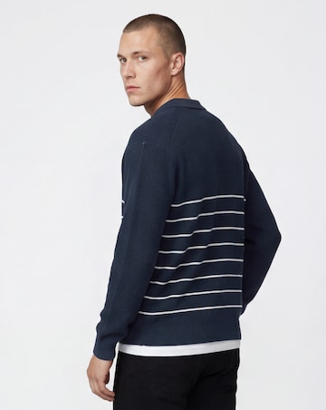 Stripe Slouch Knitted Polo