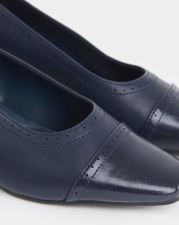 Autumn Flared Block Heel Court Shoes - Wide Fit (E)