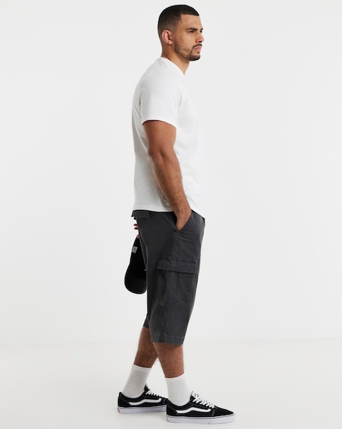 3/4 Length Cotton Stretch Cargo Short
