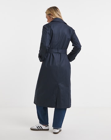Navy Coated Trench Coat
