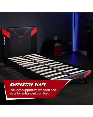X Rocker Cerberus MKII Gaming Single Bed in a Box - Carbon Red