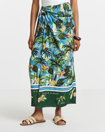 Tie Knot Detail Midaxi Wrap Skirt