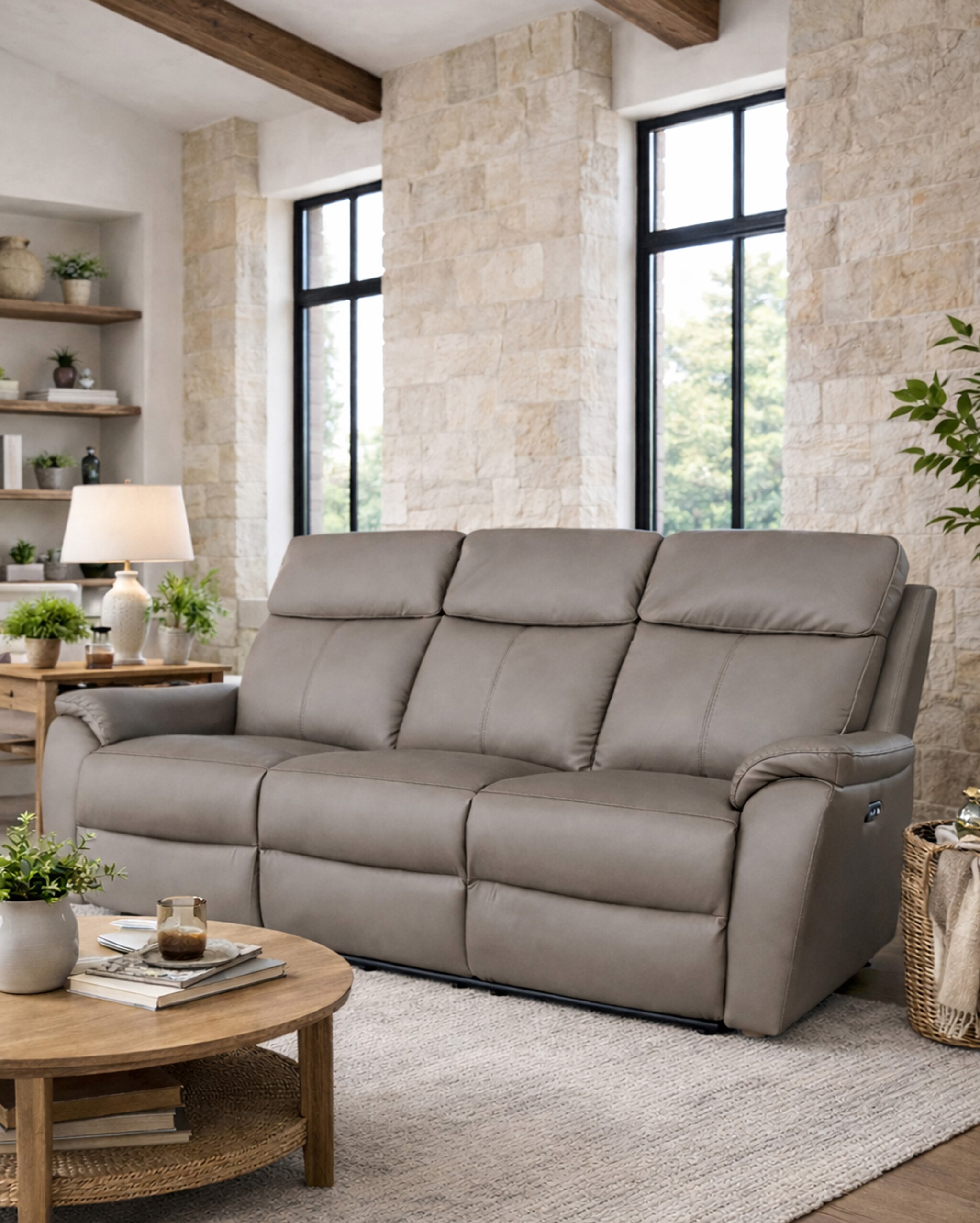3 seater sofa in mocha