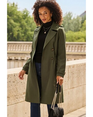 Sosandar Cinched Waist Trench Coat