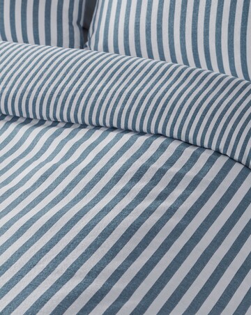 Catherine Lansfield Brushed Stripe Duvet Cover Set