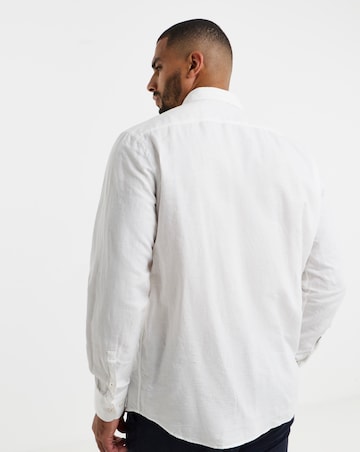 BOSS Linen Mix White Shirt