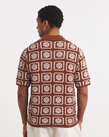 Only & Sons Bart Crochet Shirt - Rust