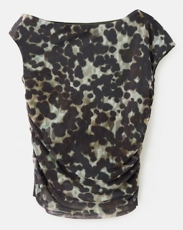 Mango Asymmetric Printed Top