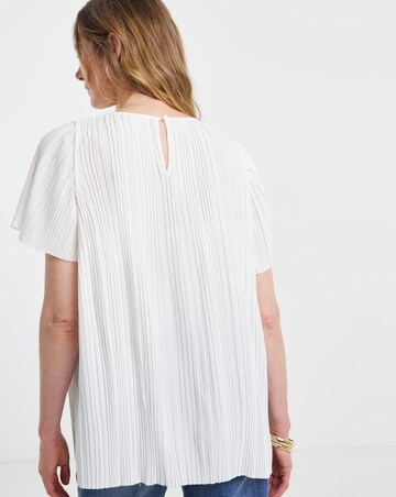 Pleated Short Sleeve Top