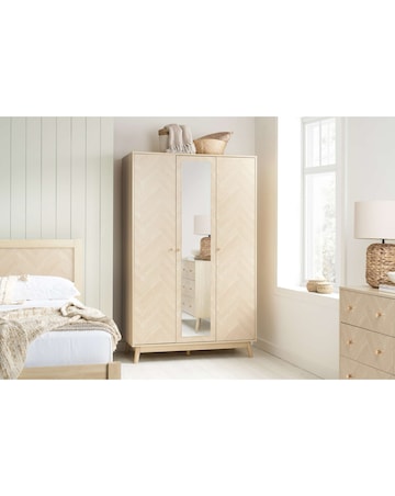 Herringford 3 Door Wardrobe With Mirror