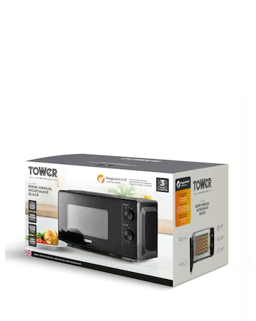 Tower 20L 800W Microwave Black