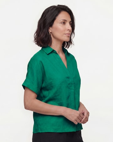 Linen Mix Collared Tunic