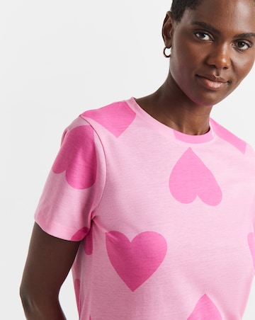 Simply Be Value Heart Print Pyjama Set