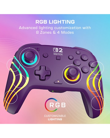 Turtle Beach Afterglow Wave Wireless RGB Gaming Controller for Nintendo Switch 2