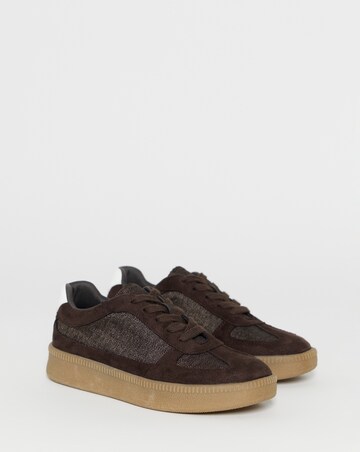 Alexa Chunky Retro Mixed Material Trainers - Wide Fit (E)