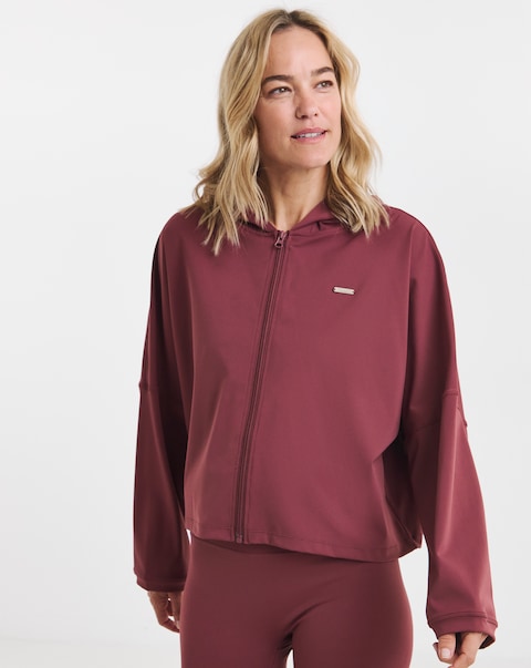 Sculpt Activewear Oversized Light Zip Through Hoodie
