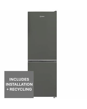 Indesit INK 21411 G4UK 60/40 Total No Frost Fridge Freezer Silver + Install