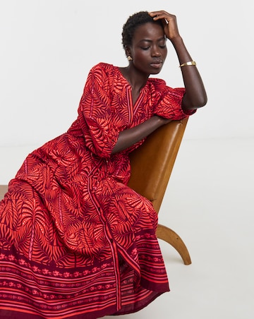 Border Print Maxi Dress