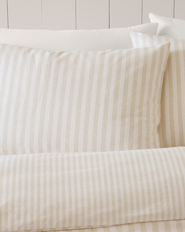 Catherine Lansfield Brushed Stripe Duvet Cover Set