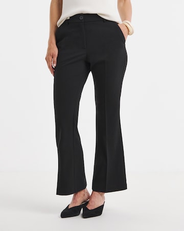 Black Tailored Bootcut Trousers with stretch