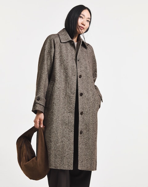 JDY Herringbone Long Coat
