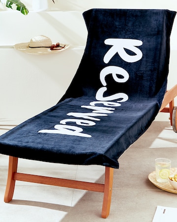 Catherine Lansfield 100% Cotton Reserved Beach Lounger Towel