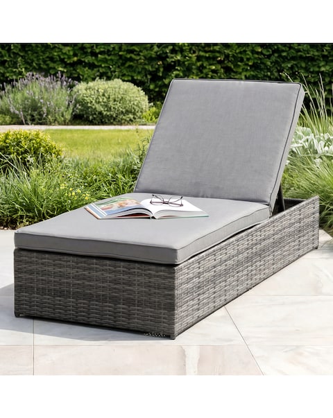 Charles Bentley Rattan Sun Lounger