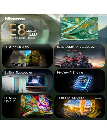 Hisense 50E8STUK 50in Mini-LED 4K Ultra HD HDR Smart TV