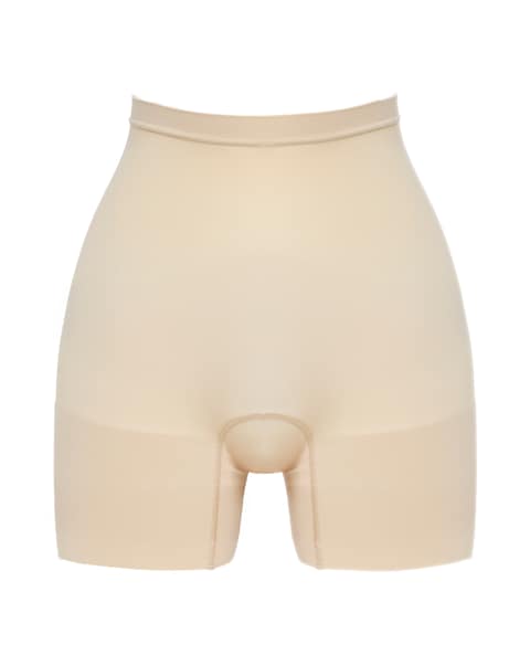Spanx Everyday Seamless Medium Control Mid Thigh Short Soft Nude