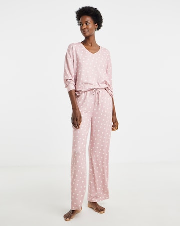 Pretty Secrets Heart Print Soft Knit Lounge Set