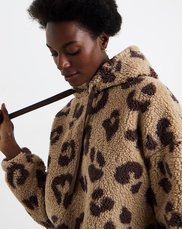 Pretty Secrets Leopard Print Teddy Hooded Twosie