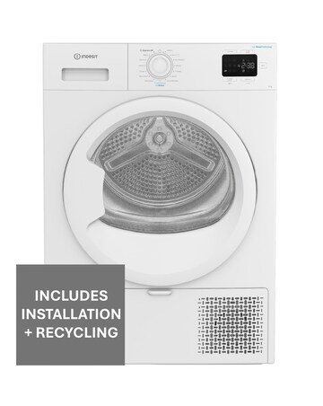 Indesit C YD 92D WW UK 9kg Heat Pump Tumble Dryer White + Install