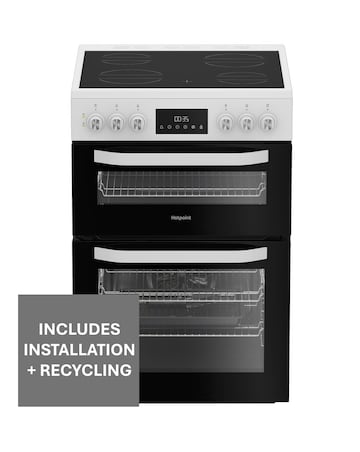 Hotpoint HDE6VDW 60cm Electric Double Cooker with Multiflow Installation