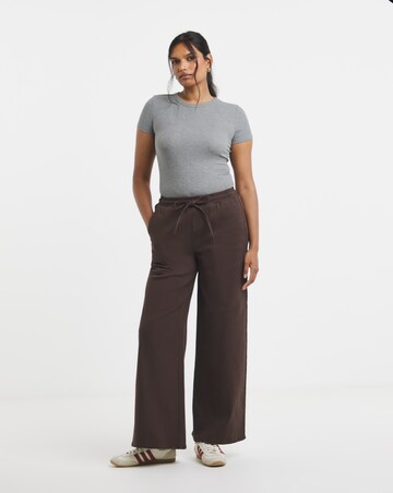 Chocolate Wide Leg Jogger Jean