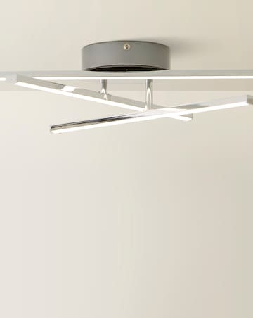 ValueLights Infinity IP44 Chrome 3 Arm Adjustable Ceiling Light