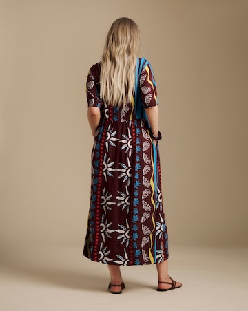 Julipa Crinkle Button Down Midi Dress