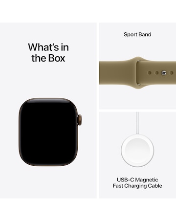 Apple Watch Series 12 GPS 42mm - Dark Bronze Aluminium/Olive Sport Band - S/M